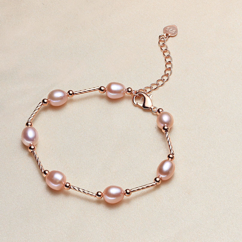 Real Pearl Freshwater Pearl Bracelet Female Cross-Border Bamboo Fashion Bracelet Stall Supply Origin Wholesale pearl bracelet