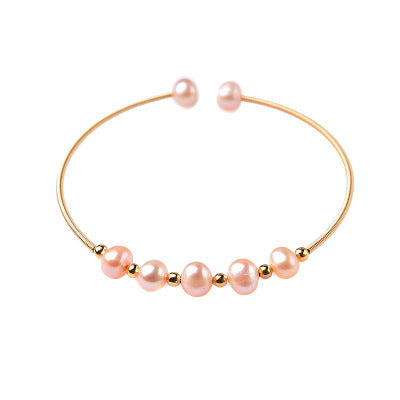 Real Pearl Freshwater Pearl Bracelet for Women Graceful Online Influencer Bracelet 14K Gold Injection Color Retaining Jewelry pearl bracelet