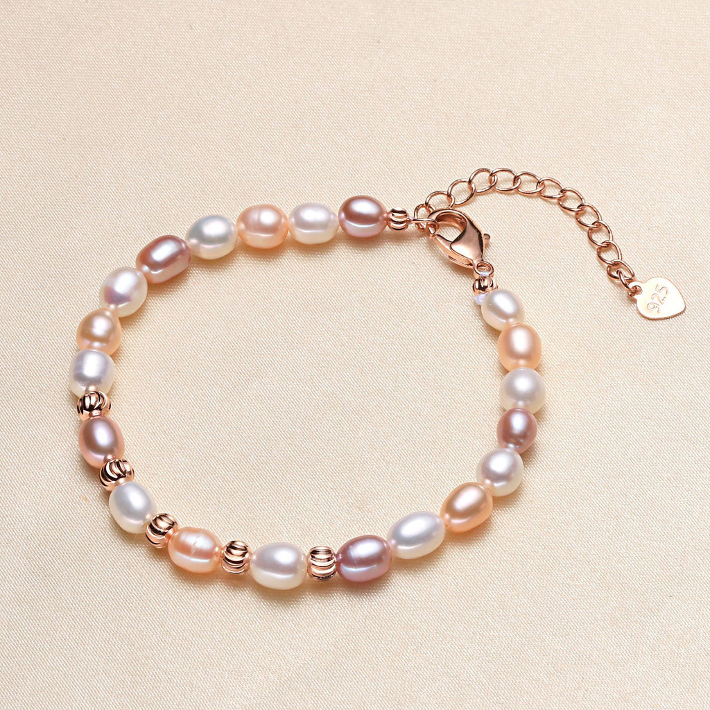 Real Pearl Factory Direct Supply Freshwater Pearl Bracelet Jewelry for Girls Cold Door Products Stall Supply pearl bracelet