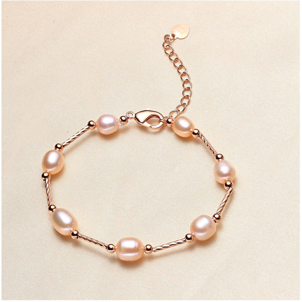 Real Pearl Freshwater Pearl Bracelet Female Cross-Border Bamboo Fashion Bracelet Stall Supply Origin Wholesale pearl bracelet