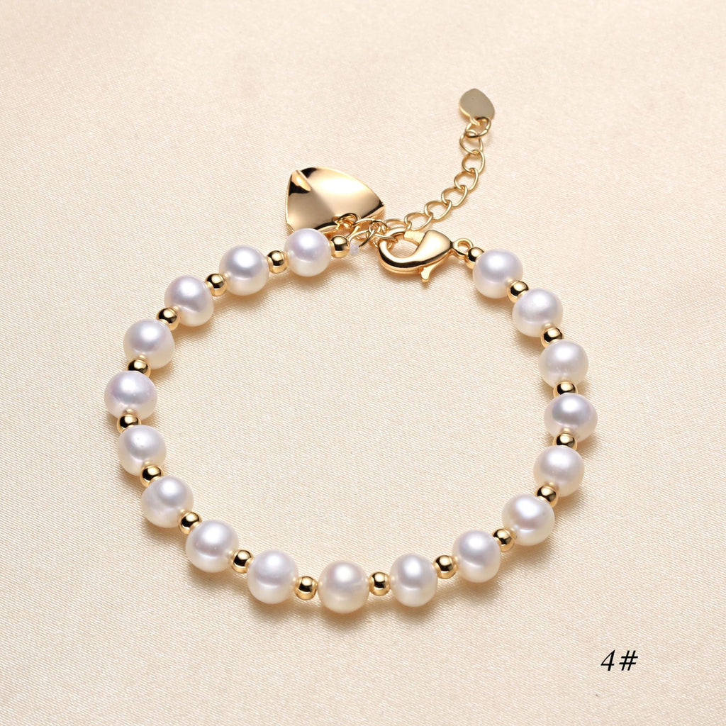 Direct Supply from Place of Origin Freshwater Pearl Bracelet for Women Double-Layer Simplicity Jewelry Shop Supply Jewelry Wholesale pearl bracelet