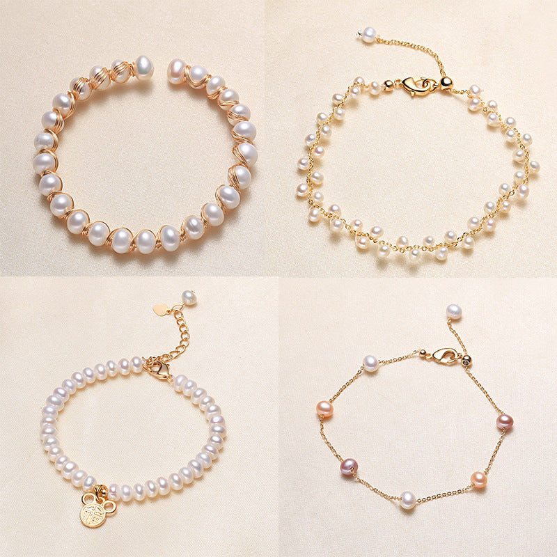 Bracelet Collection Direct Supply from Place of Origin Freshwater Pearl Bracelet for Women Simple Handmade Bracelet Jewellery pearl bracelet