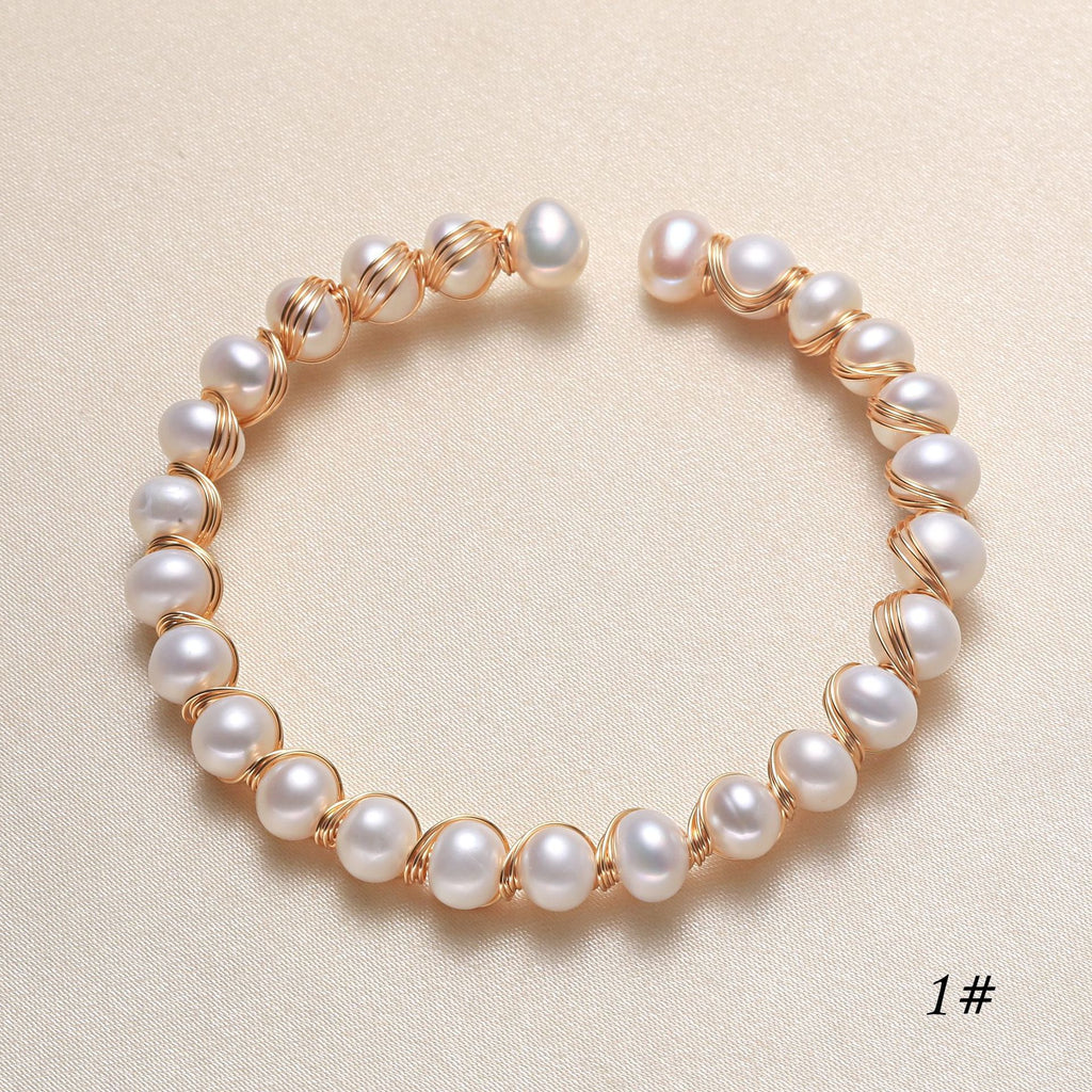 Freshwater Pearl Bracelet Girls' Graceful and Fashionable Jewelry Cross-Border Winding Jewelry pearl bracelet