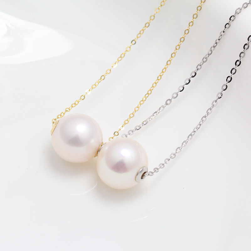 Freshwater Pearl Single Bead Pendant Girls' Pearl as Right as Rain Necklace Lucky Beads Ornament Wholesale Pearl Necklace