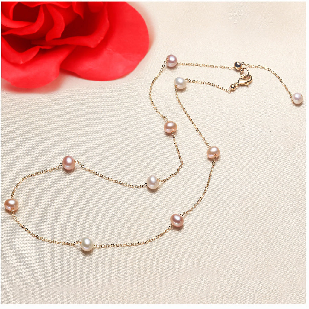 Starry Sky Collection Freshwater Pearl Starry Sky Necklace for Women Sweater Chain Jewelry Wholesale Pearl Necklace