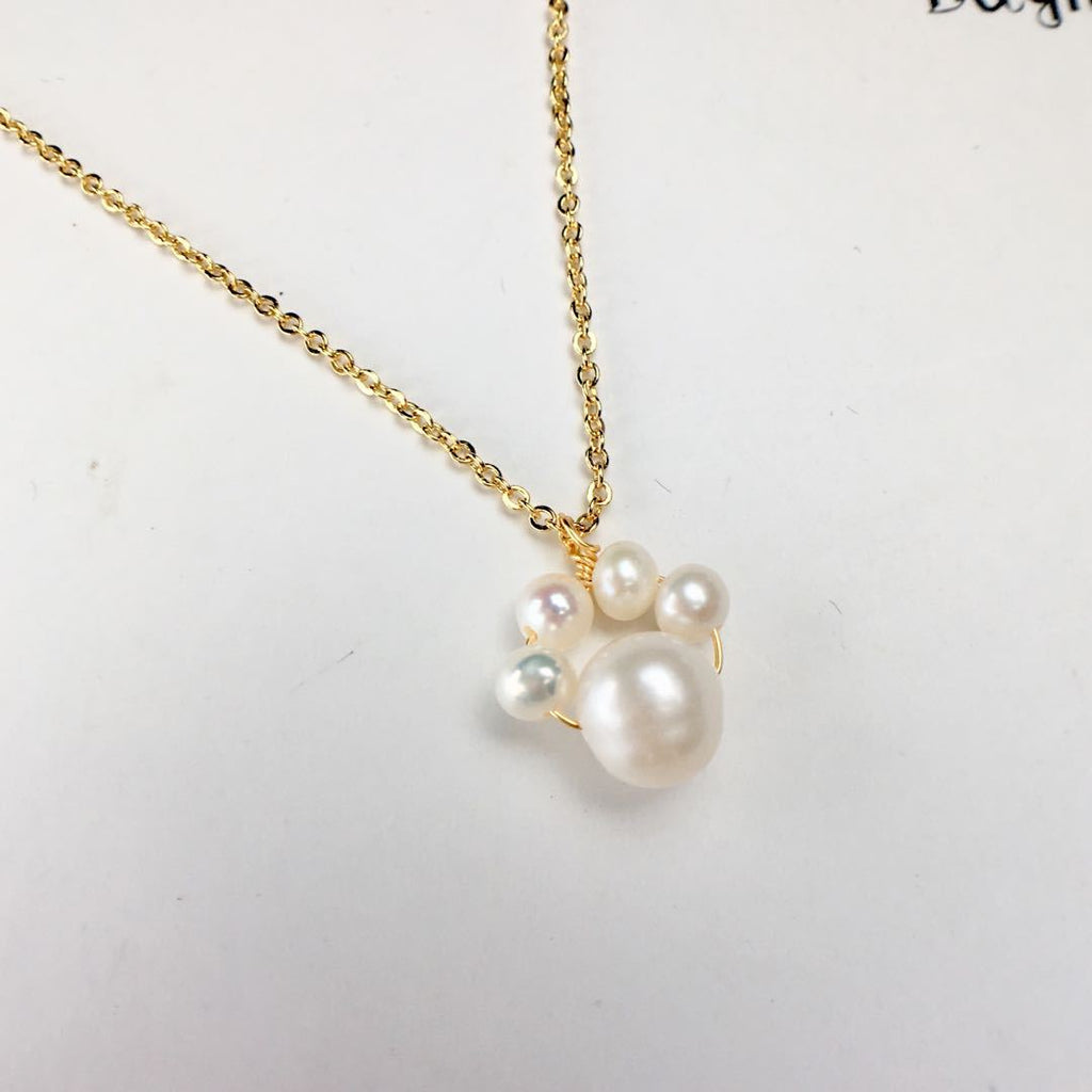 Cat's Paw Pearl Suit Pearl Suit Bracelet Necklace Earrings Fashion Ornament pearl bracelet