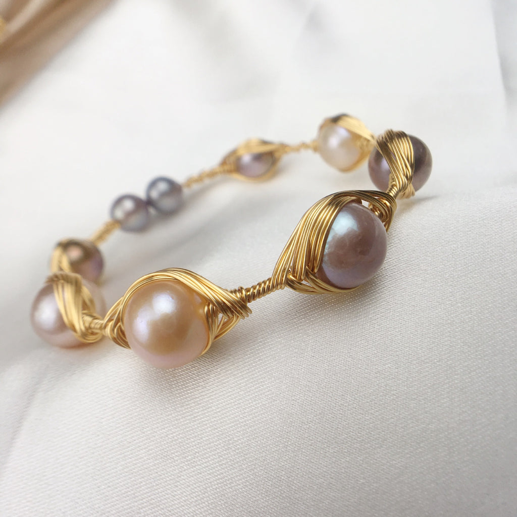 Pearl Bracelet Freshwater Pearl Baroque Slightly Flaw Winding Bracelet Girl Personality Ornament pearl bracelet