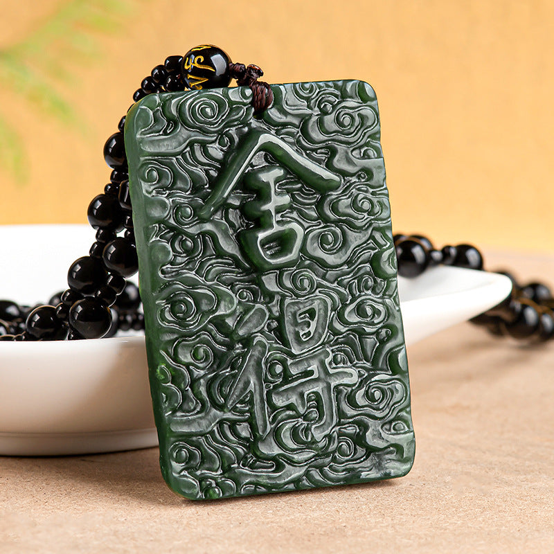 Natural old material Hetian jade Moyu Shede Buddha brand jade pendant men&#039;s pendant jade brand high-grade jade wholesale Hetian jade