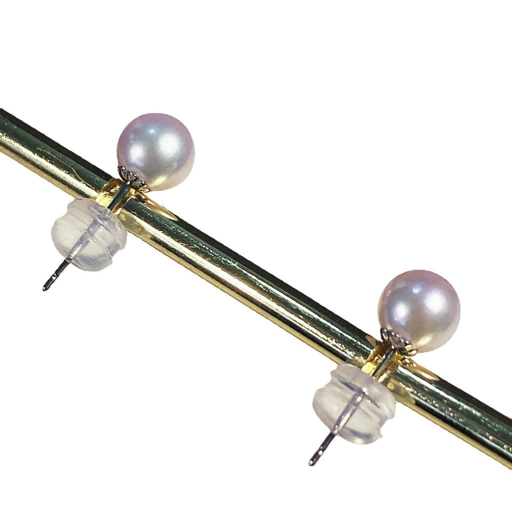 Sea Akoya Pearl Earrings with 18K Platinum Material Fashionable All-Match Pearl Earrings Wholesale Pearl earrings