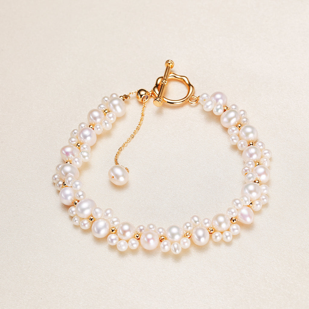 Origin Supply Zhuji Freshwater Pearl Woven Bracelet Niche Women's Valentine's Day Gift Ornament pearl bracelet