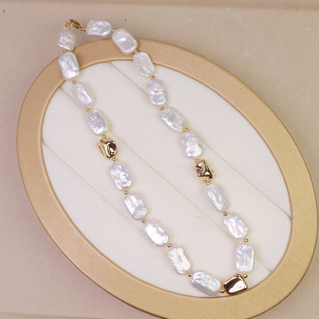 Factory Direct Supply Freshwater Pearl Suit Jewelry Baroque Necklace Bracelet Fashion New Female Gift Wholesale Delivery Pearl Sest