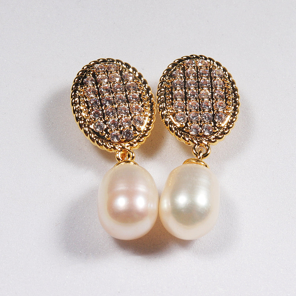 SOURCE Manufacturer Fresh Water Pearl Earrings High-Grade Japanese and Korean Classic Ear Studs Simple Commute All-Match Ear Jewelry Pearl earrings