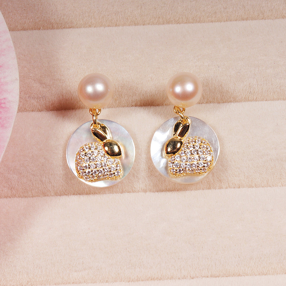 Zhuji S925 Silver Pearl Earrings Women's Niche Design Small Simple Wild Earrings One Piece Dropshipping Pearl earrings