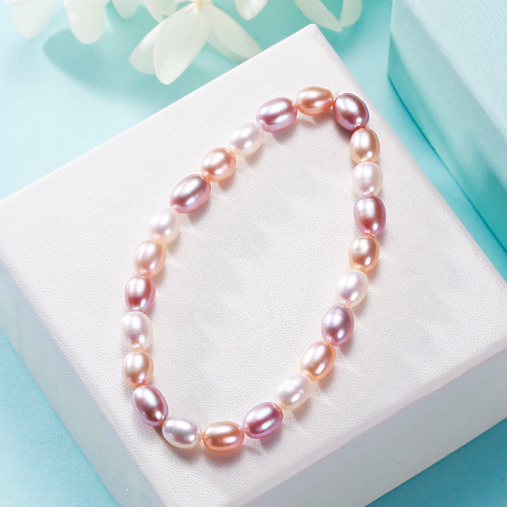 Factory Direct Supply Freshwater Pearl Elastic String Bracelet Women's Simple Niche Design Bracelet Ornament Jewelry Wholesale pearl bracelet