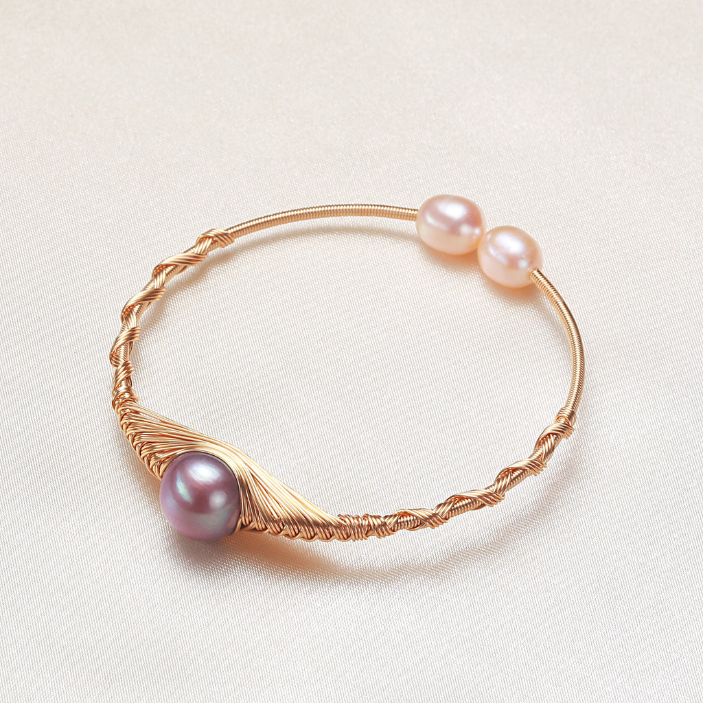 Factory Direct Supply Freshwater Edison Pearl Winding Bracelet Simple Bracelet Girls Jewelry Wholesale pearl bracelet