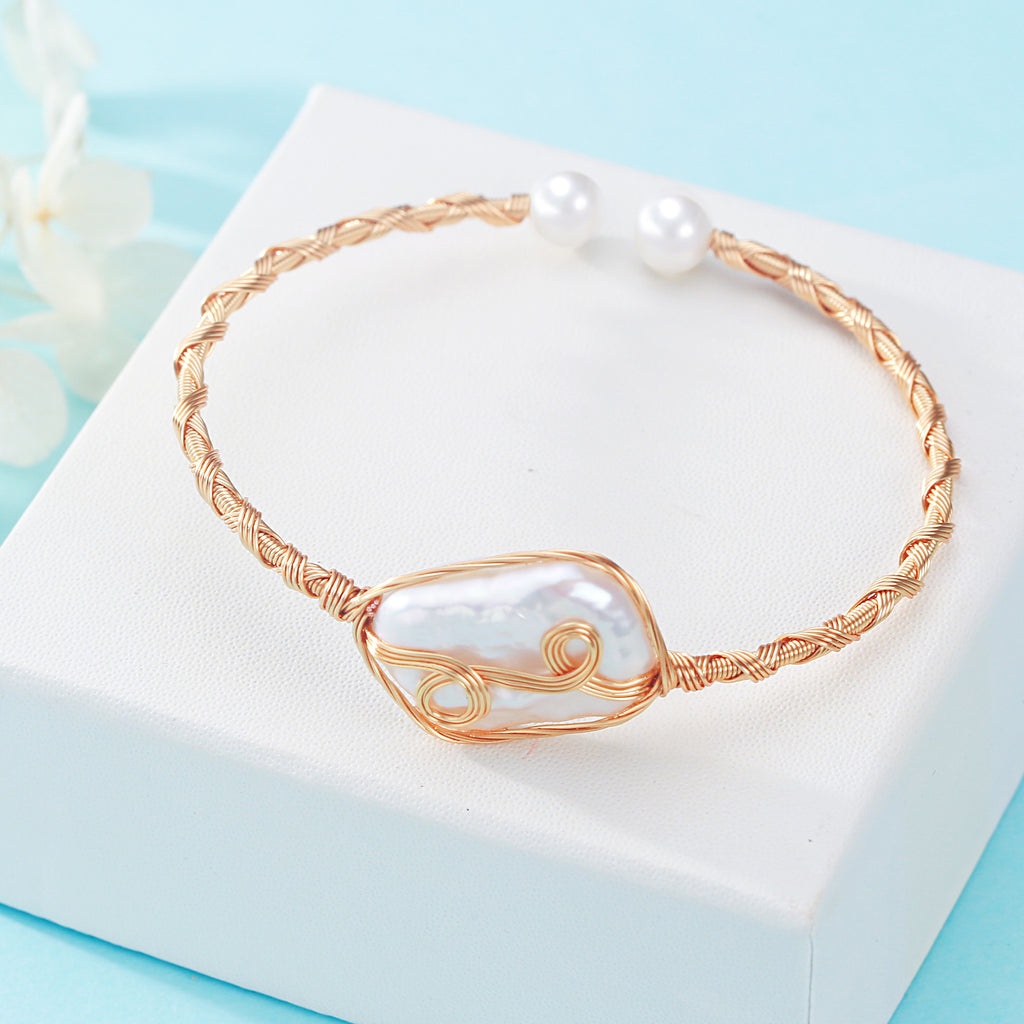 Factory Direct Supply Freshwater Pearl Bracelet New Fashion Baroque Girly Style Pearl Bracelet Wholesale Delivery pearl bracelet