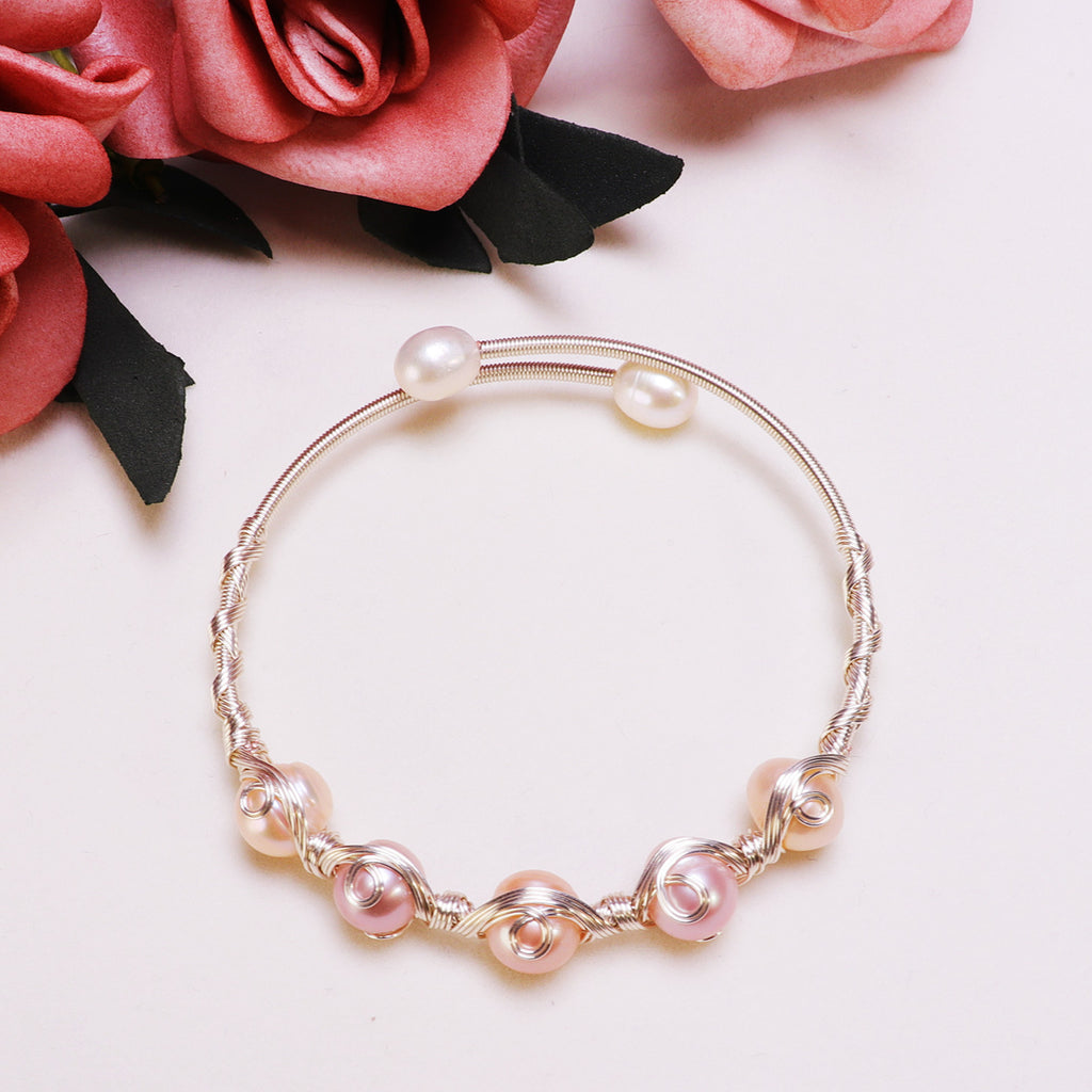 Factory Direct Supply Fresh Water Zhuji Pearl Bracelet Original Design Five Beads Woven New Pearl Bracelet Wholesale Delivery pearl bracelet