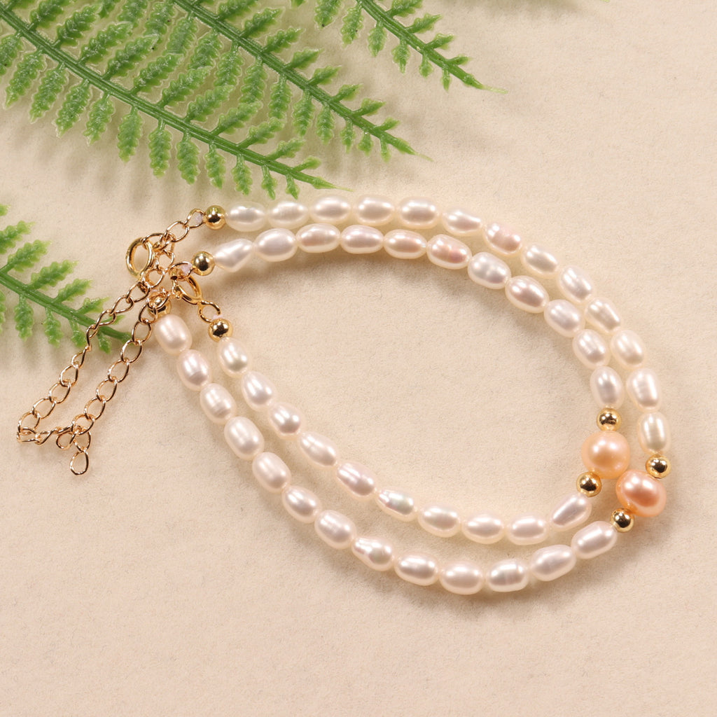 Simple and Elegant Fashion New Zhuji Freshwater Pearl Parent-Child Bracelet Adjustable Adults and Children Pearl Jewelry pearl bracelet