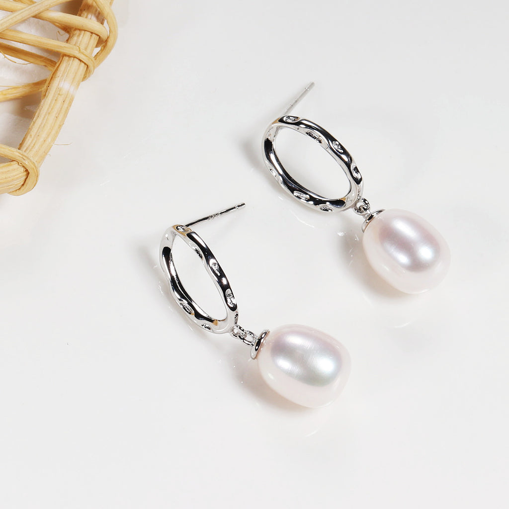 Sterling Silver Earrings Collection Zhuji Fresh Water Pearl Earrings Women's Commuter Style High Quality Ear Studs Pearl earrings