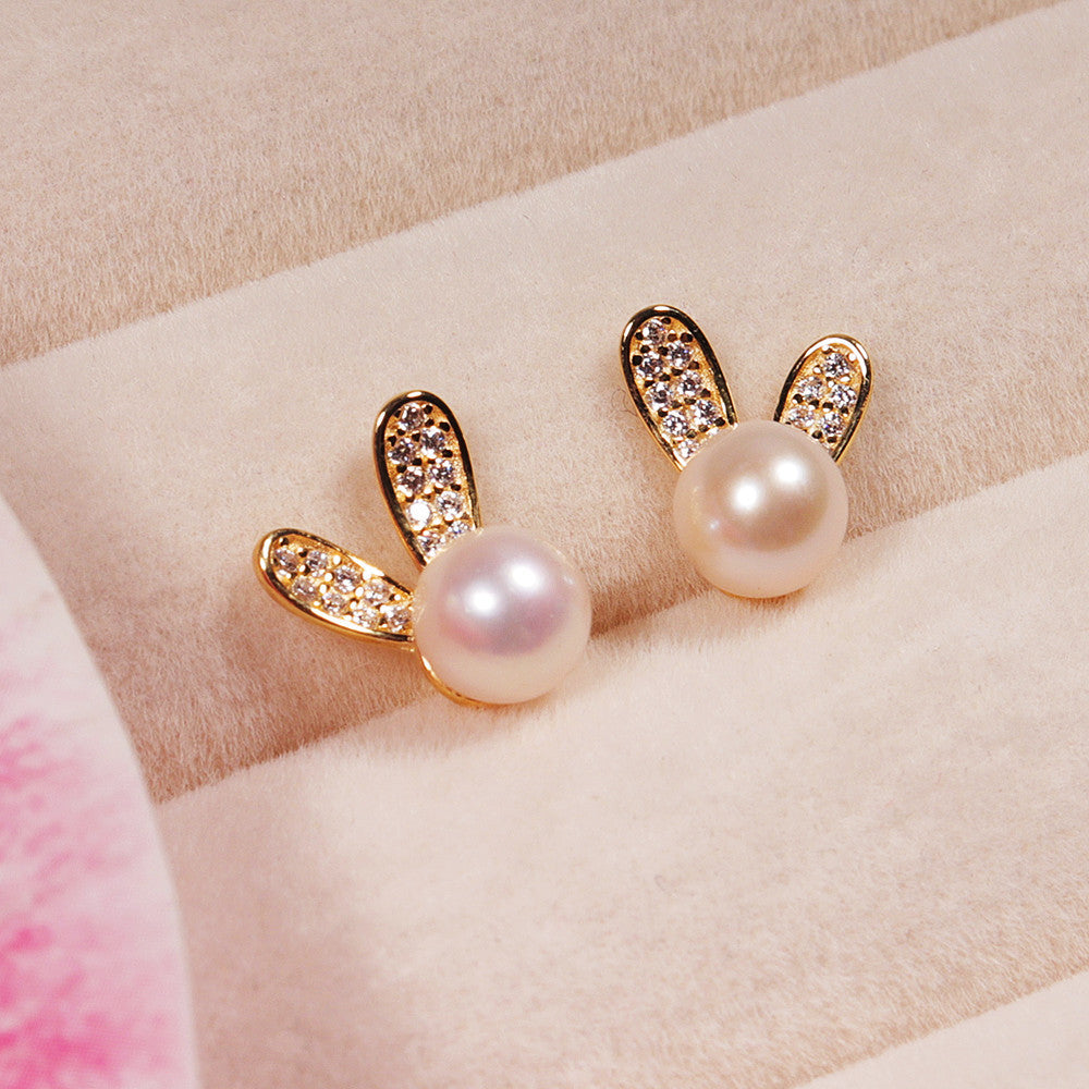 Zhuji S925 Silver Pearl Earrings Women's Niche Design Small Simple Wild Earrings One Piece Dropshipping Pearl earrings