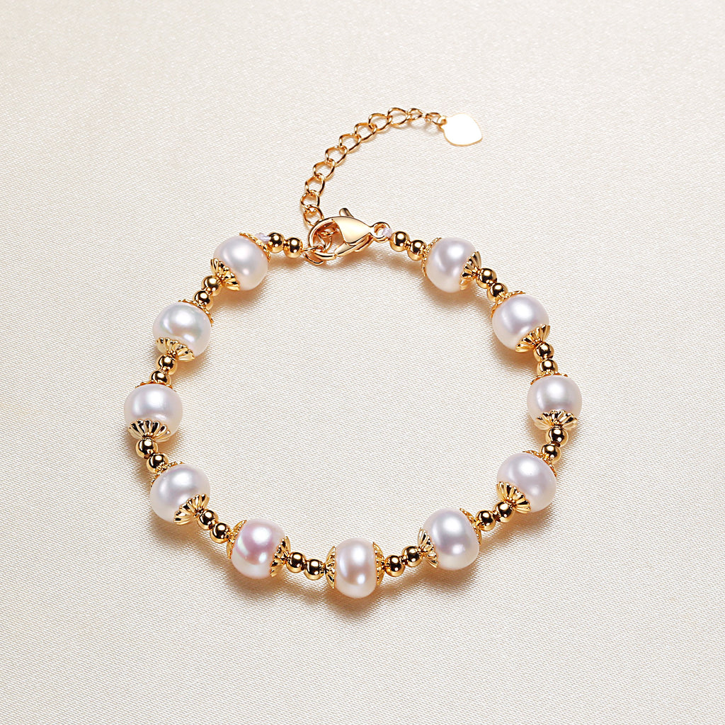 Factory Direct Supply Freshwater Pearl Shape Bracelet Girls Simple Crafts Bracelet Ornament pearl bracelet