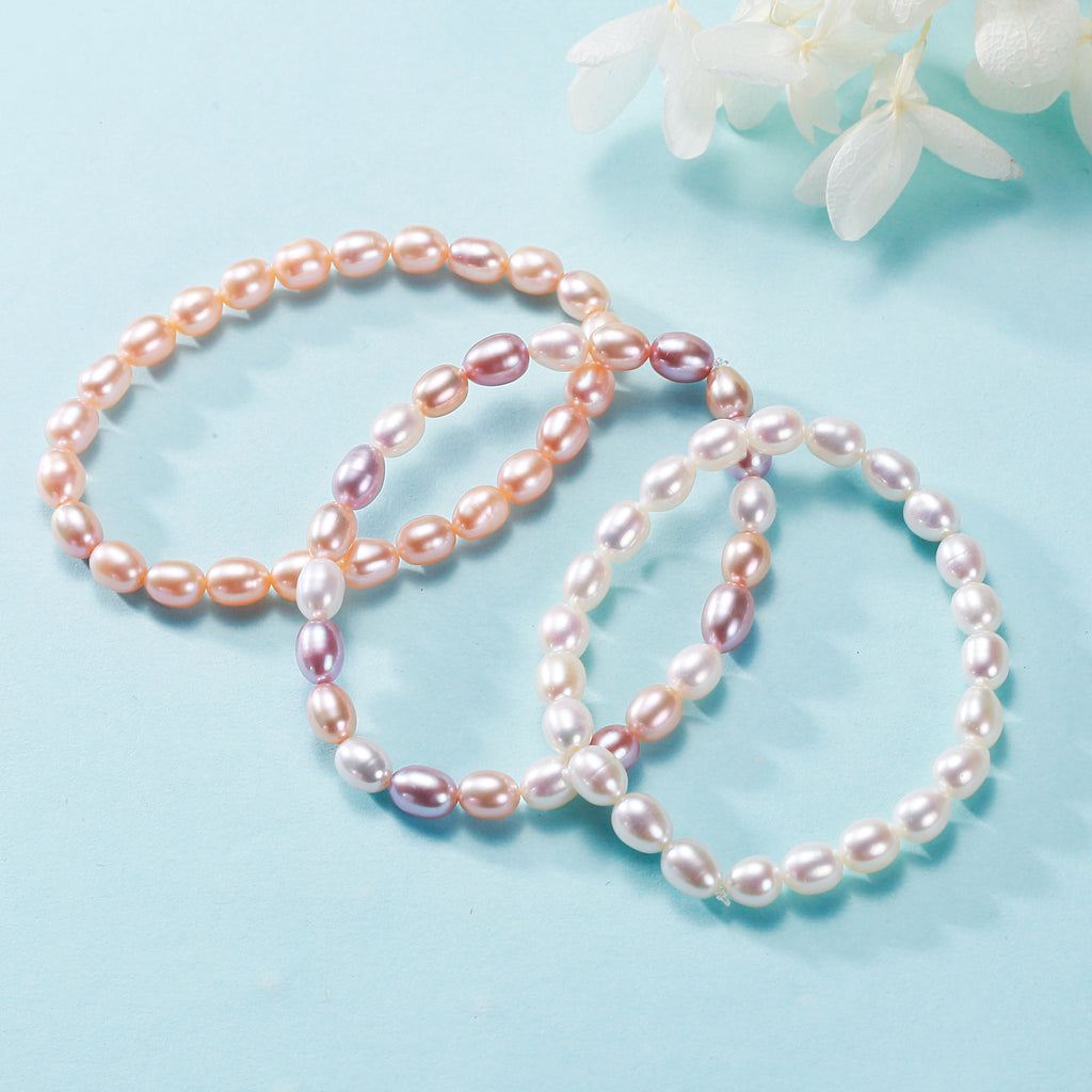 Factory Direct Supply Freshwater Pearl Elastic String Bracelet Women's Simple Niche Design Bracelet Ornament Jewelry Wholesale pearl bracelet