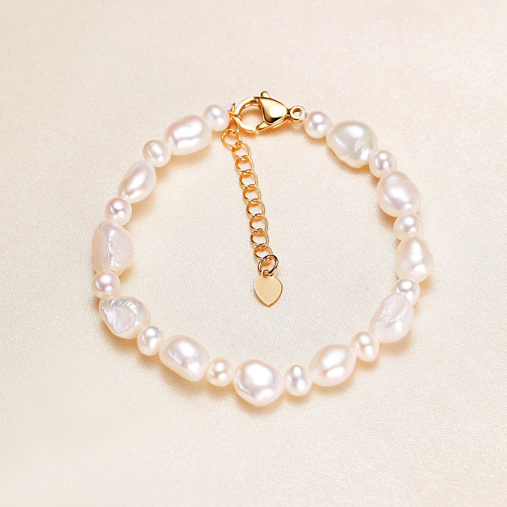 Origin Supply Zhuji Freshwater Pearl Baroque Shaped Bracelet Niche Women's Valentine's Day Gift Ornament pearl bracelet